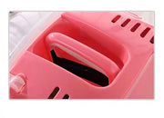 YES4PETS Medium Portable Travel Dog Cat Crate Pet Carrier Cage Comfort With Mat-Pink V278-BP239-CARRIER-M-PINK