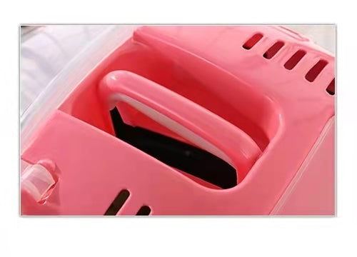 YES4PETS Medium Portable Travel Dog Cat Crate Pet Carrier Cage Comfort With Mat-Pink V278-BP239-CARRIER-M-PINK