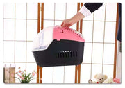 YES4PETS Medium Portable Travel Dog Cat Crate Pet Carrier Cage Comfort With Mat-Pink V278-BP239-CARRIER-M-PINK