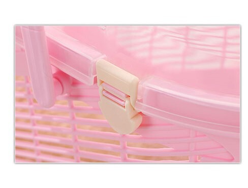 YES4PETS Small Dog Cat Crate Pet Rabbit Guinea Pig Ferret Carrier Cage With Mat-Pink V278-BP258-PINK