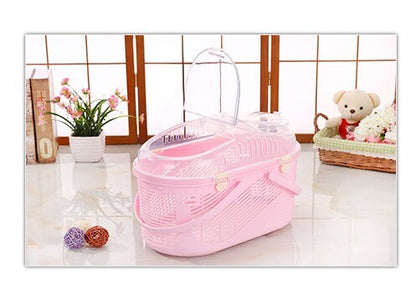 YES4PETS Small Dog Cat Crate Pet Rabbit Guinea Pig Ferret Carrier Cage With Mat-Pink V278-BP258-PINK