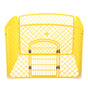 YES4PETS 4 Panel Plastic Pet Pen Pet Foldable Fence Dog Fence Enclosure With Gate Yellow V278-BP266-PEN4PANEL-YELLOW