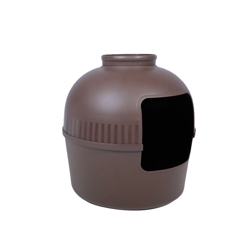 YES4PETS Multifunctional Cat Litter Box Pet Cat House Semi-Enclosed Brown V278-BP292-CAT-HOUSE-BROWN