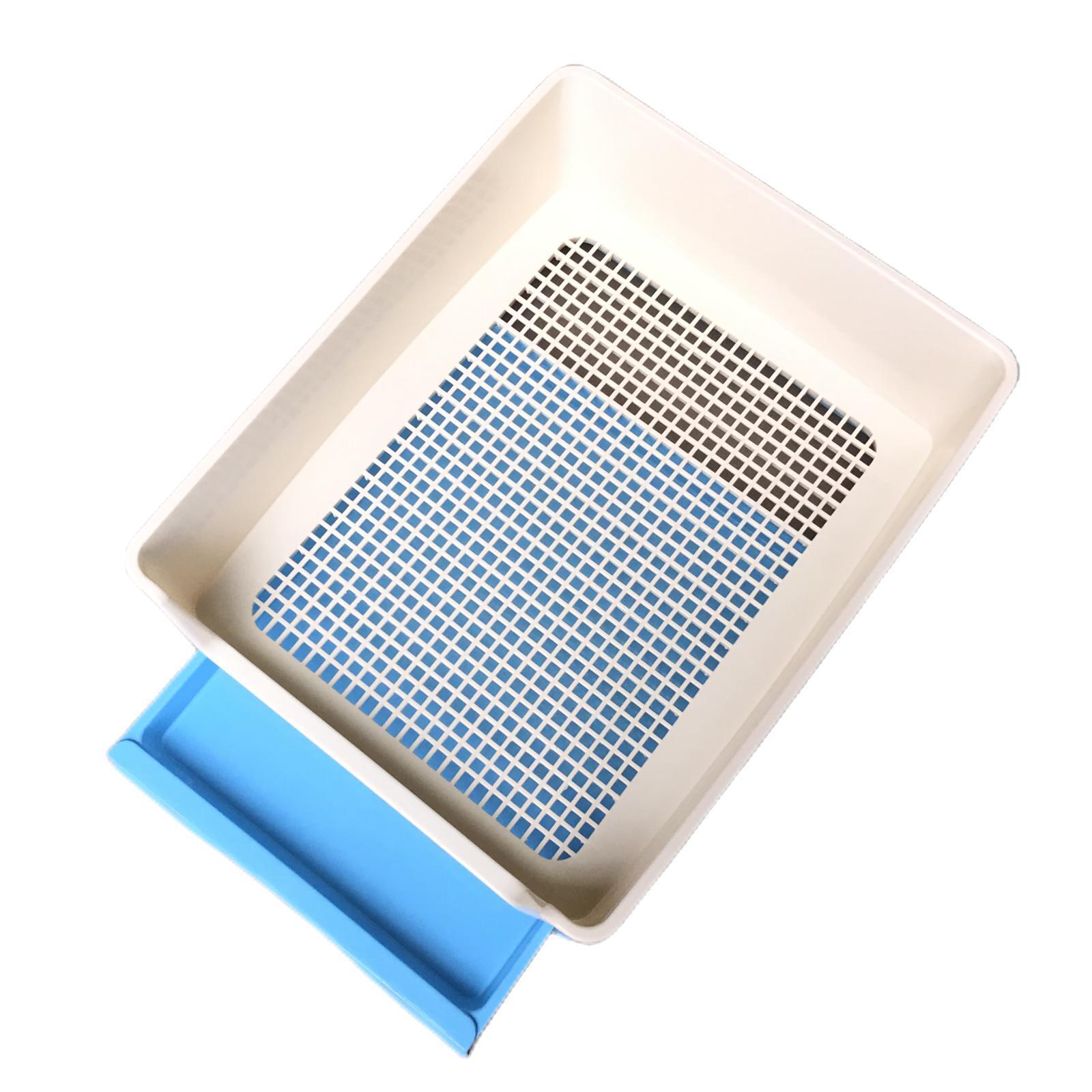 YES4PETS Medium Dog Potty Training Tray Pet Puppy Toilet Trays Loo Pad Mat With Wall Blue V278-BP300-PET-POTTY-BLUE