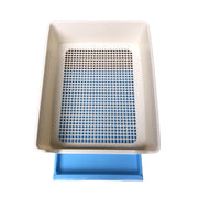 YES4PETS Medium Dog Potty Training Tray Pet Puppy Toilet Trays Loo Pad Mat With Wall Blue V278-BP300-PET-POTTY-BLUE