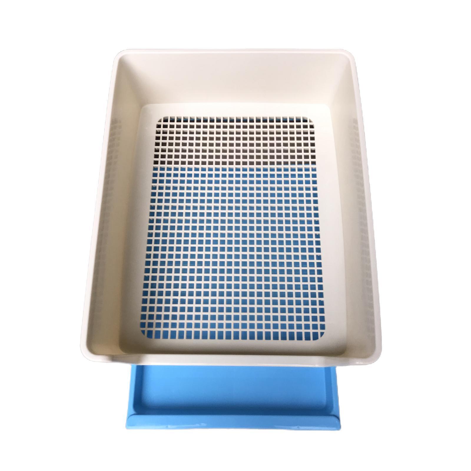 YES4PETS Medium Dog Potty Training Tray Pet Puppy Toilet Trays Loo Pad Mat With Wall Blue V278-BP300-PET-POTTY-BLUE