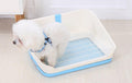 YES4PETS Medium Portable Dog Rabbit Potty Training Tray Pet Puppy Toilet Trays Loo Pad Mat With Wall Blue V278-BP301-PET-POTTY-BLUE
