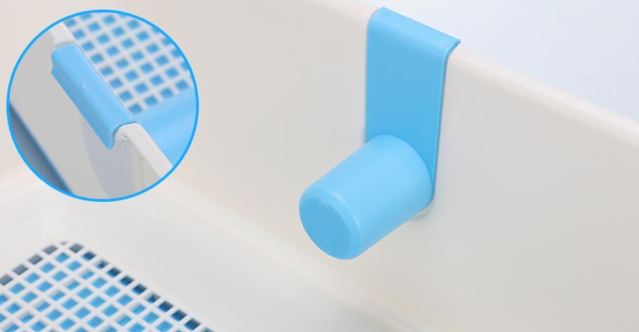 YES4PETS Medium Portable Dog Rabbit Potty Training Tray Pet Puppy Toilet Trays Loo Pad Mat With Wall Blue V278-BP301-PET-POTTY-BLUE
