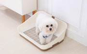 YES4PETS Medium Portable Dog Rabbit Potty Training Tray Pet Puppy Toilet Trays Loo Pad Mat With Wall Brown V278-BP301-PET-POTTY-BROWN