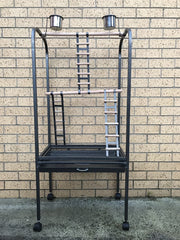 YES4PETS 140 CM Bird Parrot Canary Bird Play Stand Gym With Ladder V278-BS304