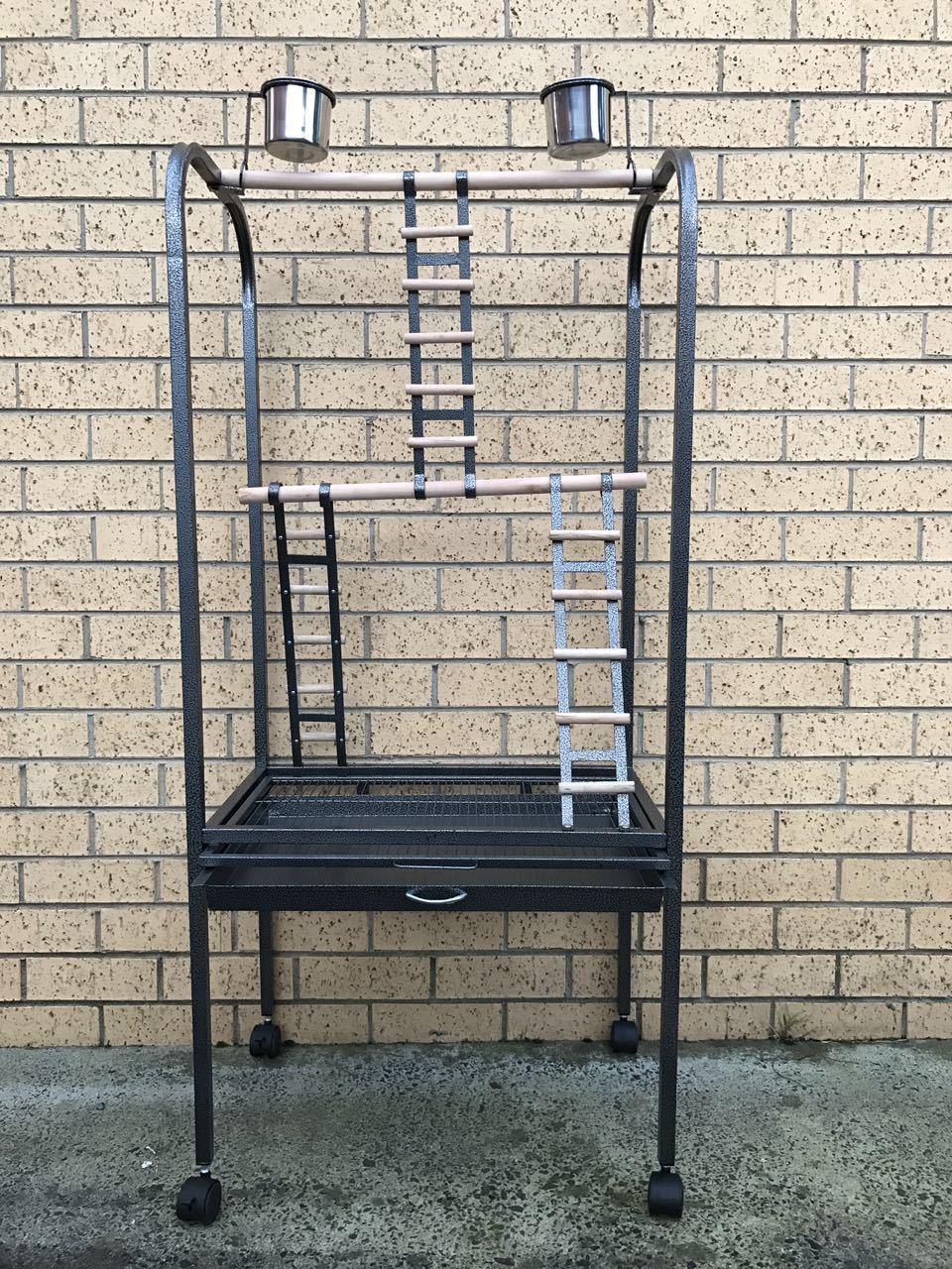 YES4PETS 140 CM Bird Parrot Canary Bird Play Stand Gym With Ladder V278-BS304