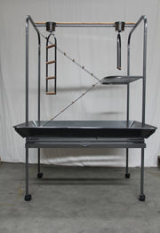 YES4PETS XXL Bird Cage Parrot Playpen Gym Toy Stand With Swing Ladders On Wheels V278-BS308