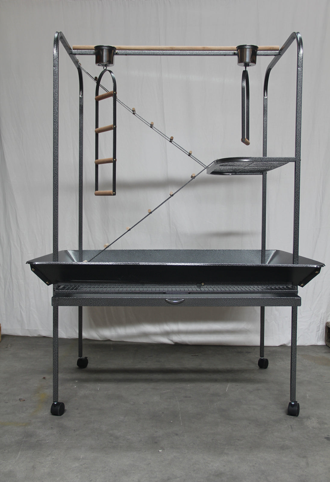 YES4PETS XXL Bird Cage Parrot Playpen Gym Toy Stand With Swing Ladders On Wheels V278-BS308