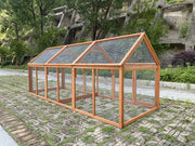 YES4PETS 350 CM XXL Chicken Coop Rabbit Hutch Ferret Cage Hen Chook Cat Kitten House With Run V278-CAGE32-W-PET-250-RUN