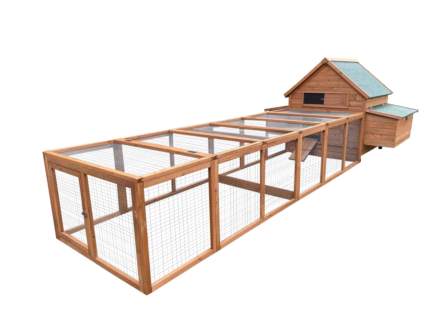 YES4PETS XXL Chicken Coop Rabbit Hutch Ferret Cage Hen Chook Cat Kitten House With Run V278-CAGE32W-2XRUN