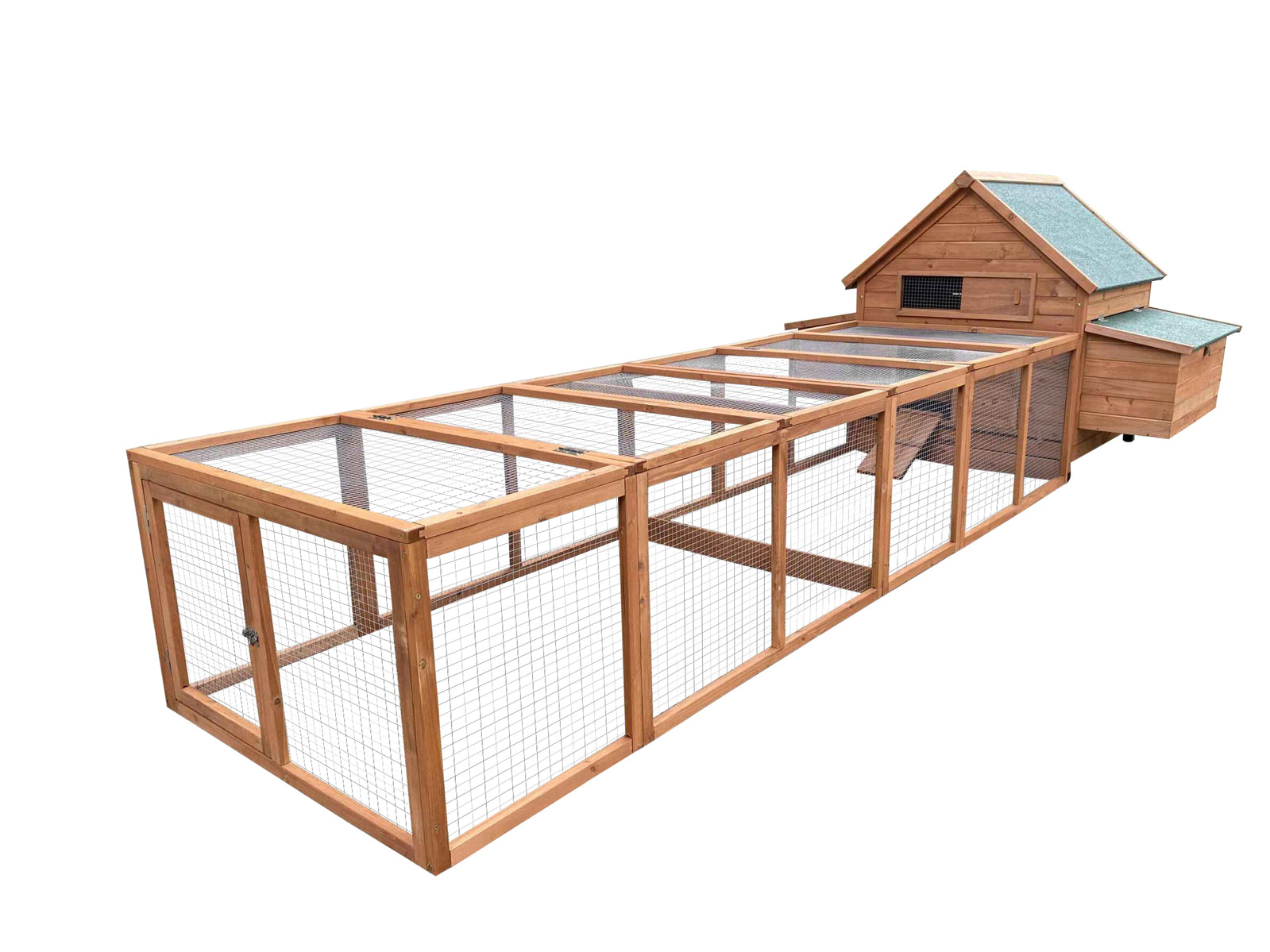 YES4PETS XXL Chicken Coop Rabbit Hutch Ferret Cage Hen Chook Cat Kitten House With Run V278-CAGE32W-2XRUN