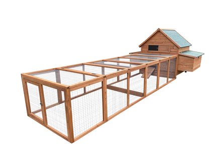 YES4PETS XXL Chicken Coop Rabbit Hutch Ferret Cage Hen Chook Cat Kitten House With Run V278-CAGE32W-2XRUN