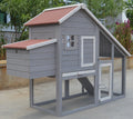 YES4PETS Grey Large Chicken Coop Rabbit Hutch Ferret Guinea Pig Cage Hen Chook Cat Kitten House V278-CC215