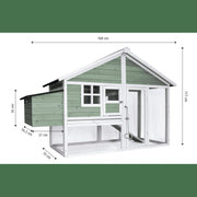 YES4PETS Green Large Chicken Coop Rabbit Hutch Ferret Cat Cage Hen Chook Cat Kitten House V278-CC292-GREEN-EVA