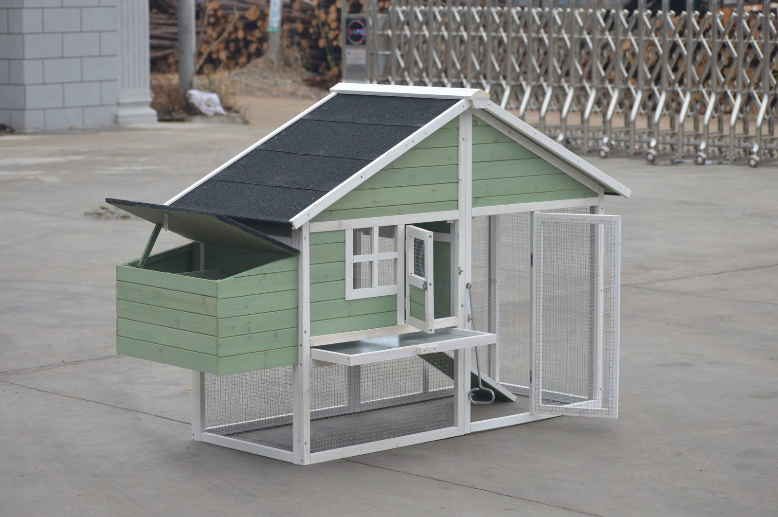 YES4PETS Green Large Chicken Coop Rabbit Hutch Ferret Cat Cage Hen Chook Cat Kitten House V278-CC292-GREEN-EVA