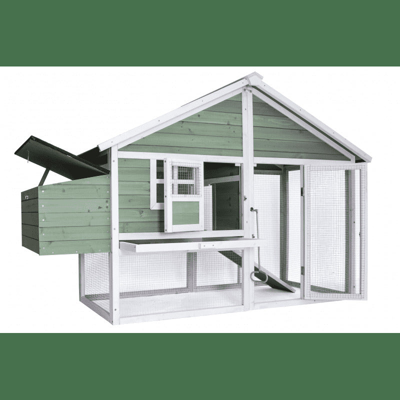 YES4PETS Green Large Chicken Coop Rabbit Hutch Ferret Cat Cage Hen Chook Cat Kitten House V278-CC292-GREEN-EVA