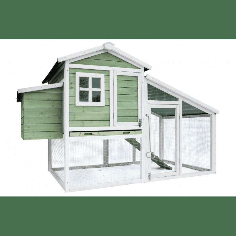 YES4PETS Large Chicken Coop Rabbit Hutch Ferret Cage Hen Chook Cat Kitten House 190x90X116 cm Green V278-CC296-KB8-GREEN