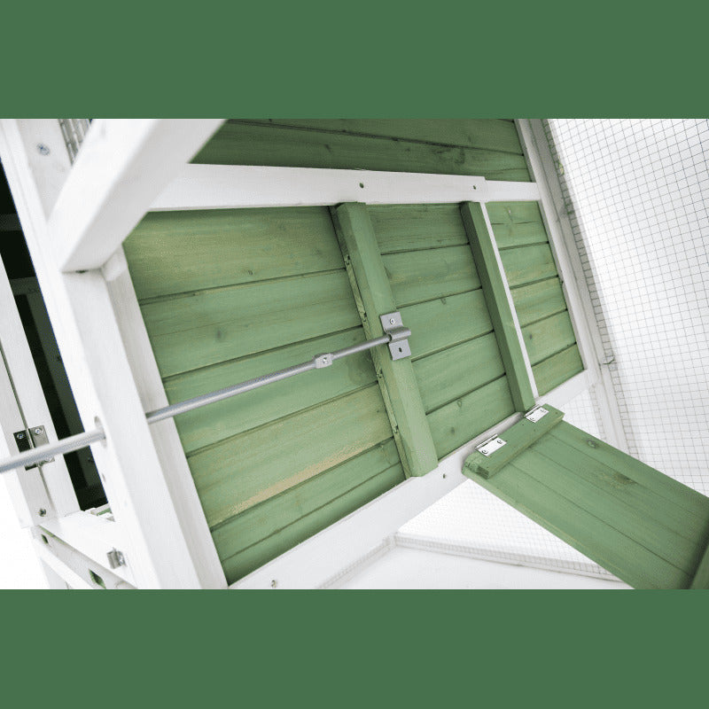 YES4PETS Large Chicken Coop Rabbit Hutch Ferret Cage Hen Chook Cat Kitten House 190x90X116 cm Green V278-CC296-KB8-GREEN