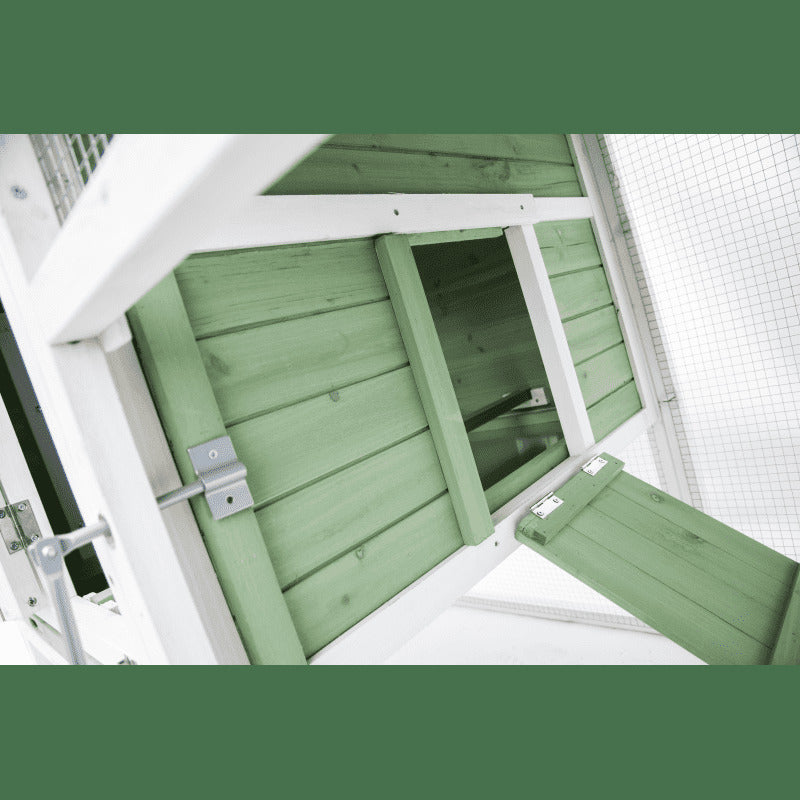 YES4PETS Large Chicken Coop Rabbit Hutch Ferret Cage Hen Chook Cat Kitten House 190x90X116 cm Green V278-CC296-KB8-GREEN