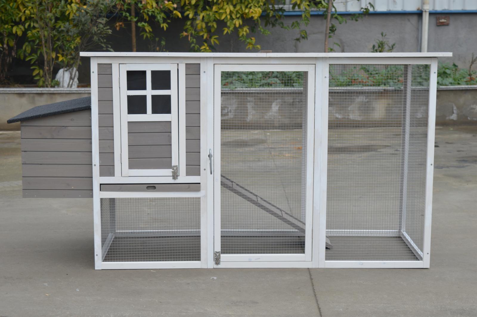 YES4PETS Large Chicken Coop Rabbit Hutch Cat Ferret Cage Hen Chook House Grey V278-CC331-GREY-27