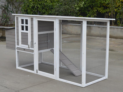 YES4PETS Large Chicken Coop Rabbit Hutch Cat Ferret Cage Hen Chook House Grey V278-CC331-GREY-27