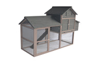 YES4PETS Grey XL Chicken Coop Rabbit Guinea Pig Hutch Ferret Guinea Pig House V278-CC389