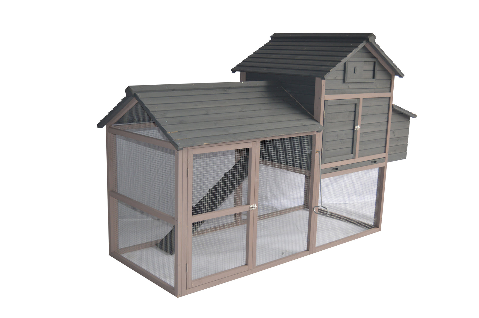 YES4PETS Grey XL Chicken Coop Rabbit Guinea Pig Hutch Ferret Guinea Pig House V278-CC389