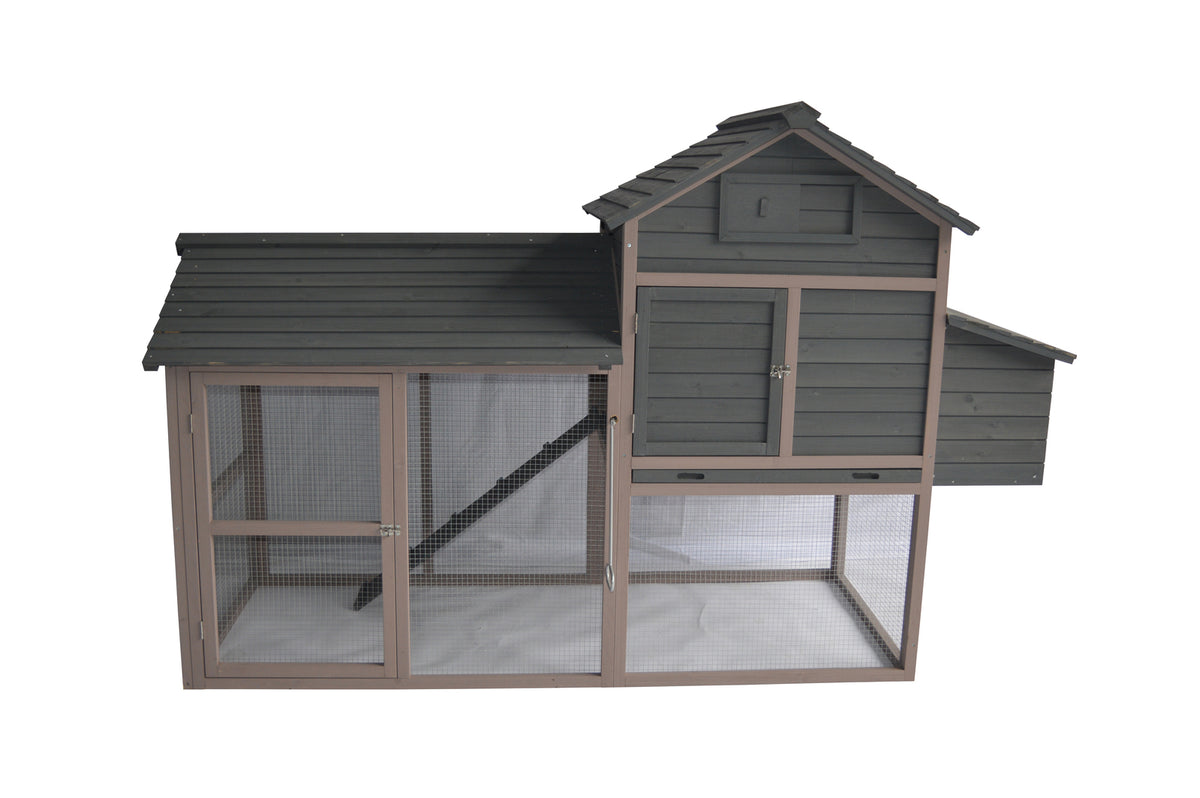 YES4PETS Grey XL Chicken Coop Rabbit Guinea Pig Hutch Ferret Guinea Pig House V278-CC389