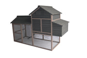 YES4PETS Grey XL Chicken Coop Rabbit Guinea Pig Hutch Ferret Guinea Pig House V278-CC389