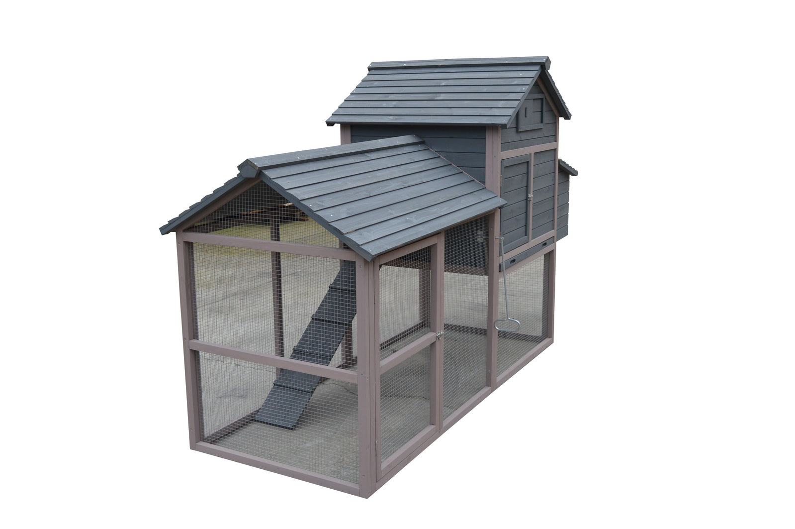 YES4PETS Grey XL Chicken Coop Rabbit Guinea Pig Hutch Ferret Guinea Pig House V278-CC389