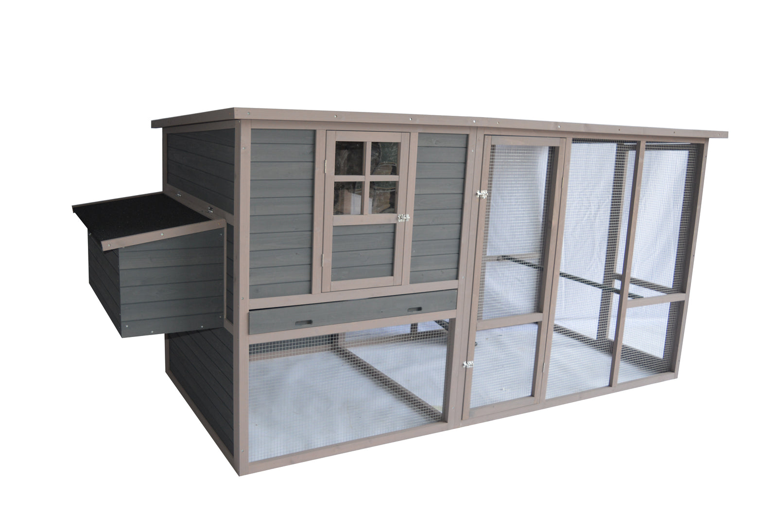YES4PETS 290 cm XXL Grey Chicken Coop Guinea Pig Rabbit Hutch Ferret Guinea Pig House V278-CC394