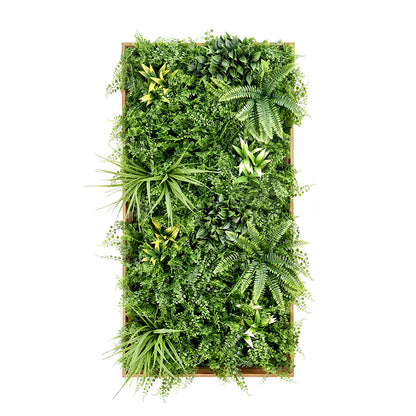 YES4HOMES 3D Green Artificial Plants Wall Panel Flower Wall With Frame Vertical Garden UV Resistant 50X100CM V278-CCGA100HV010-FERN