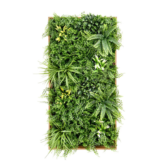 YES4HOMES 3D Green Artificial Plants Wall Panel Flower Wall With Frame Vertical Garden UV Resistant 50X100CM V278-CCGA100HV010-FERN