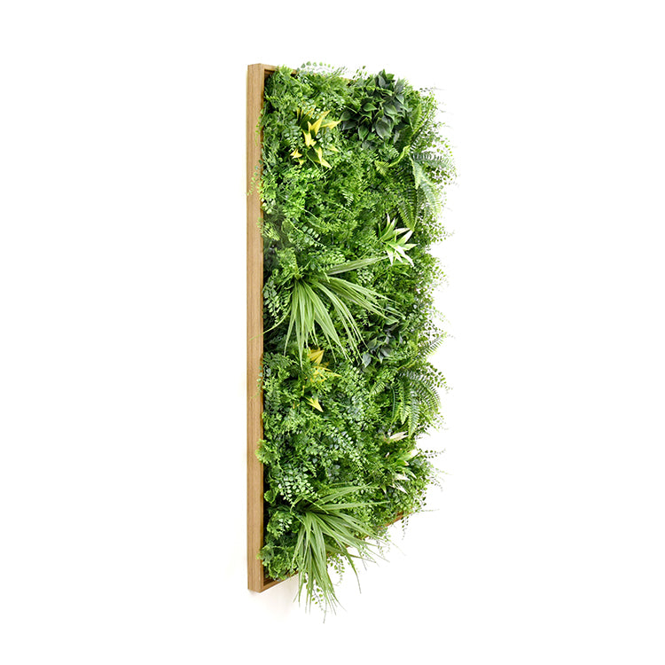 YES4HOMES 3D Green Artificial Plants Wall Panel Flower Wall With Frame Vertical Garden UV Resistant 50X100CM V278-CCGA100HV010-FERN