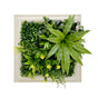 YES4HOMES 3D Green Artificial Plants Wall Panel Flower Wall With Frame Vertical Garden UV Resistant 33X33CM V278-CCGF071V036-SPRING