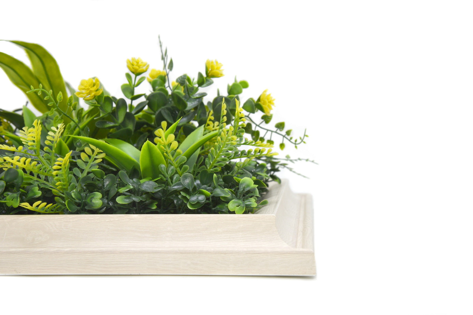 YES4HOMES 3D Green Artificial Plants Wall Panel Flower Wall With Frame Vertical Garden UV Resistant 33X33CM V278-CCGF071V036-SPRING