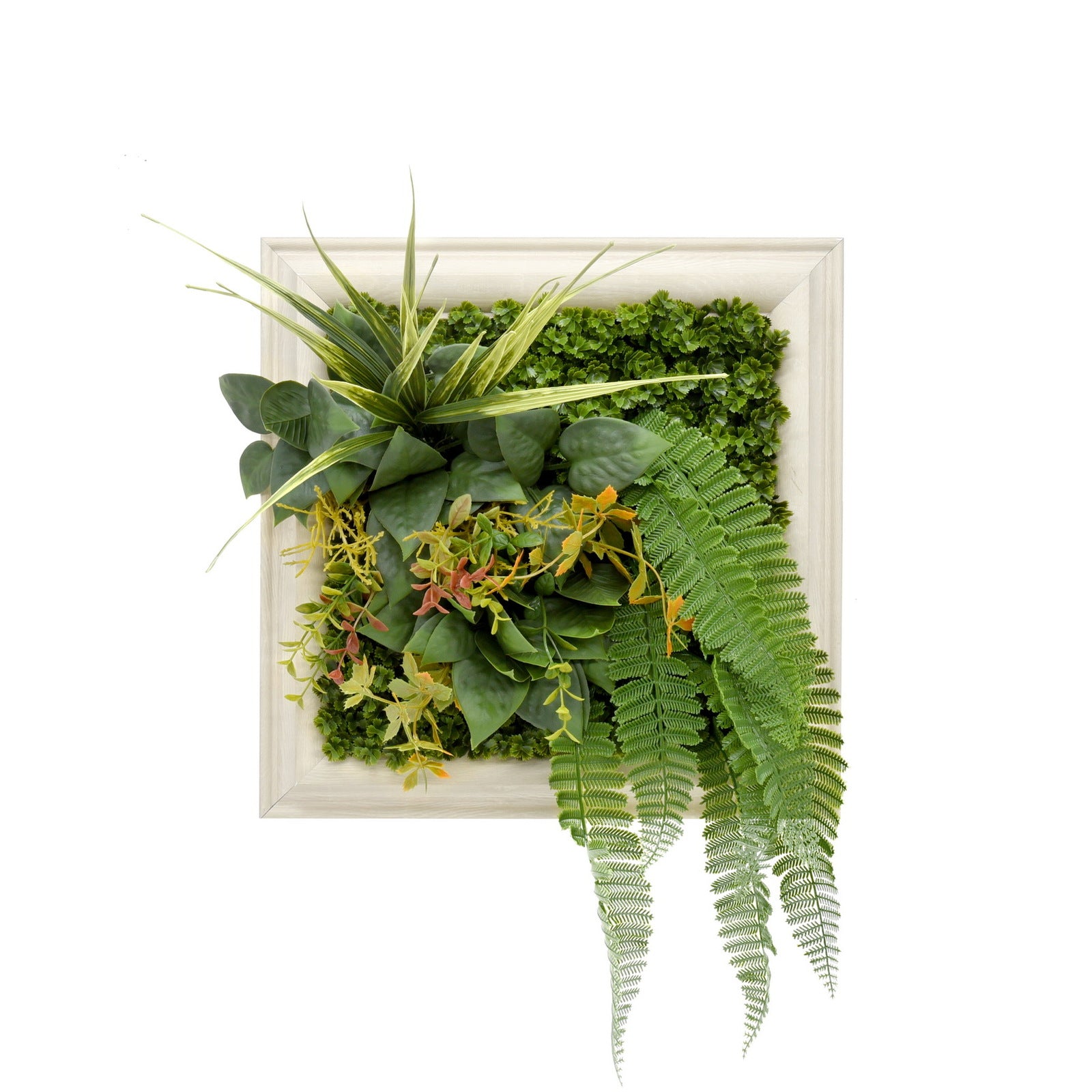 YES4HOMES 3D Green Artificial Plants Wall Panel Flower Wall With Frame Vertical Garden UV Resistant 33X33CM V278-CCGF072V036-AUTUMN