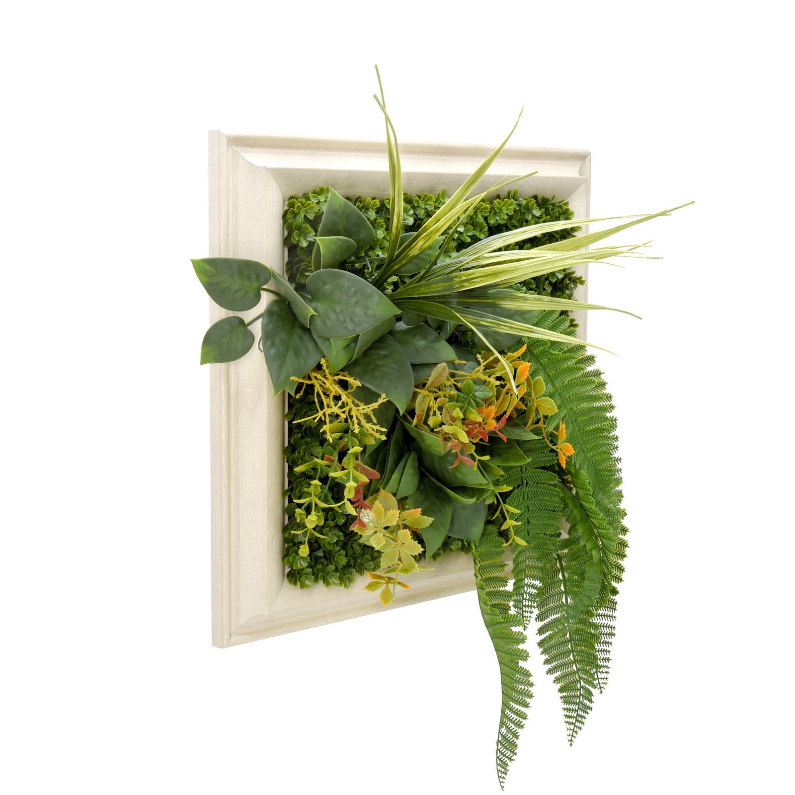 YES4HOMES 3D Green Artificial Plants Wall Panel Flower Wall With Frame Vertical Garden UV Resistant 33X33CM V278-CCGF072V036-AUTUMN