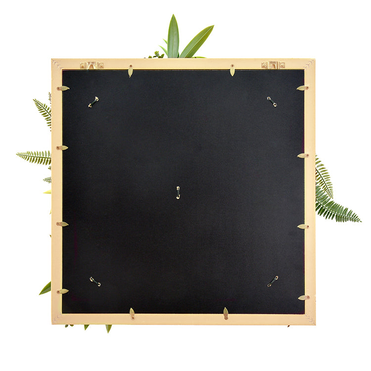 YES4HOMES 3D Green Artificial Plants Wall Panel Flower Wall With Frame Vertical Garden UV Resistant 50X50CM V278-CCGK004BV004-RHEA