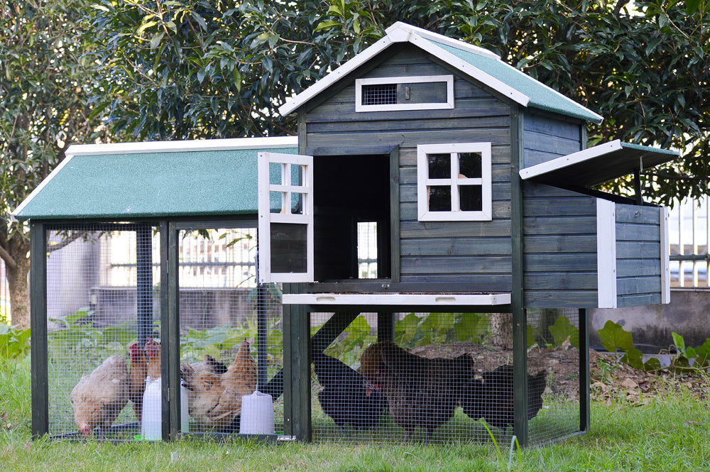 YES4PETS XL Chicken Coop Rabbit Hutch Guinea Pig Cage Ferret House V278-CH077-KATIE