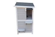 YES4PETS 2 Story Cat Shelter Condo with Escape Door Rainproof Kitty House V278-CH427-PS7439