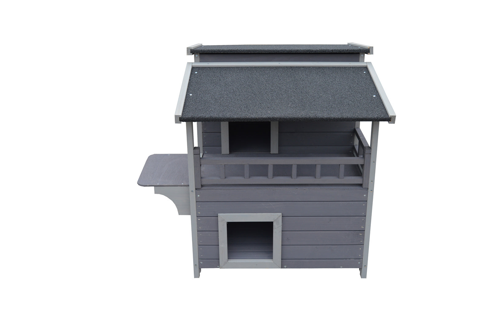 YES4PETS 2 Story Cat Shelter Condo with Escape Door Rainproof Kitty House V278-CH443-PS7441