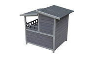 YES4PETS 2 Story Cat Shelter Condo with Escape Door Rainproof Kitty House V278-CH443-PS7441