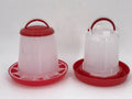 YES4PETS Small Poultry Bird Chicken Water Drinker 1 L & 1.5 kg Food Feeder Grain Seed Set V278-CHICKEN-DRINKER-FEEDER-S