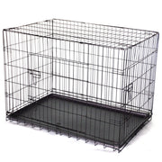 YES4PETS 24' Collapsible Metal Dog Rabbit Crate Puppy Cage Cat Carrier With Divider V278-CR24WDIVIDER